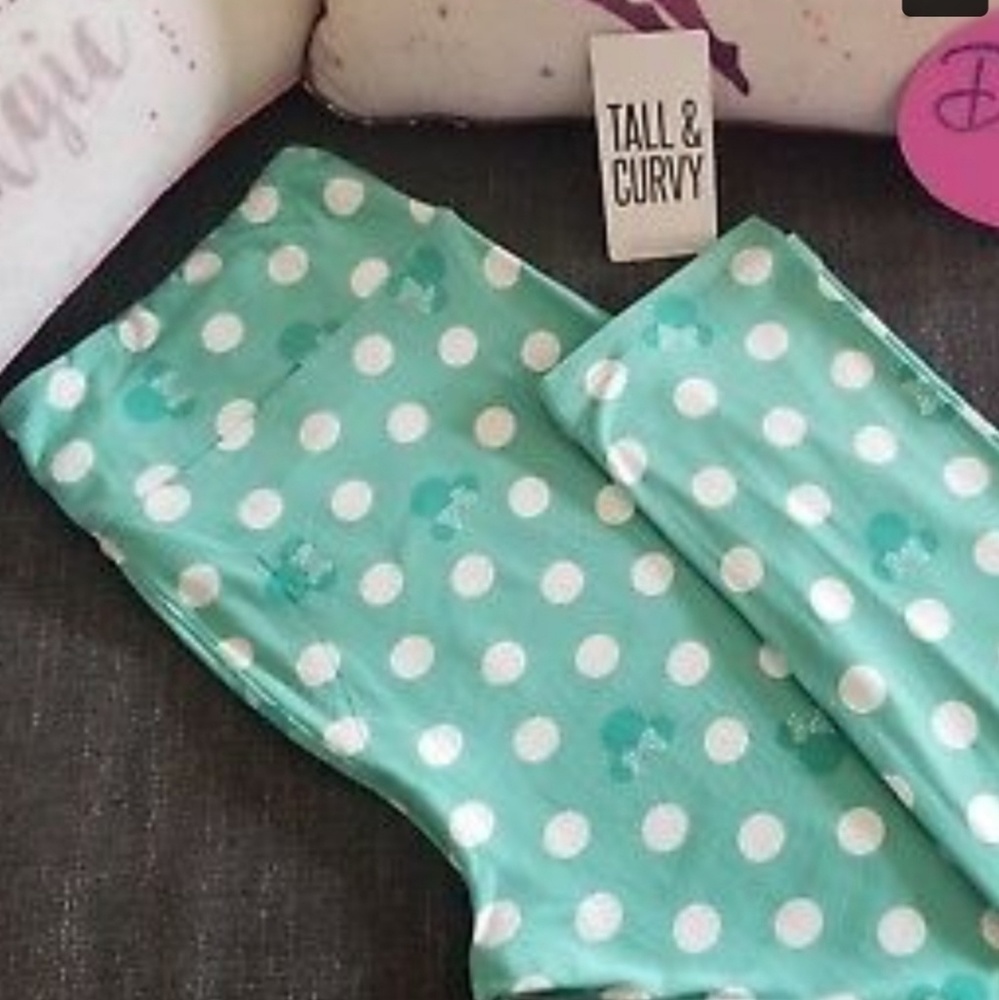 NWT New Lularoe Leggings TC (12-22) Mint Minnie